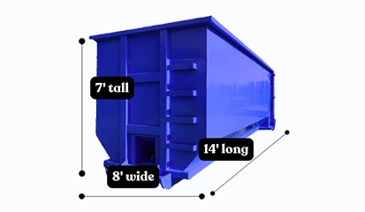 25 cubic yard dumpster